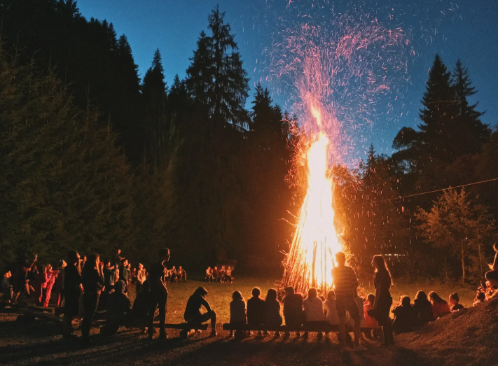 What is the Midsummer Bonfire Custom?